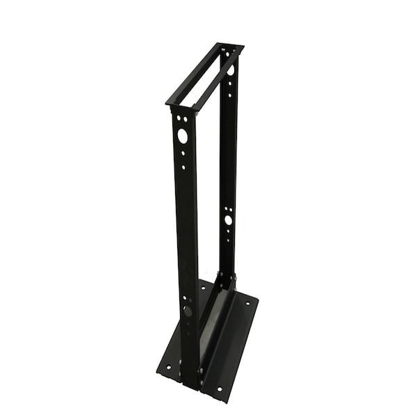 Quest Mfg 2-Post Open Frame Aluminium Floor Rack, 45U, 7' x 19", Black FR1907-45-02 - main